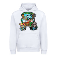 White Happy Easter Urban Hoodie - CowhideDigitalArt