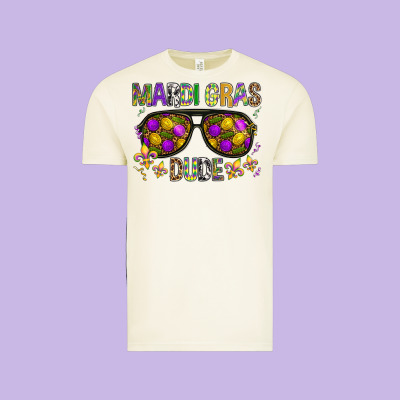 Mardi Gras Dude Vintage Tee Designed By Bundleandbundleshop