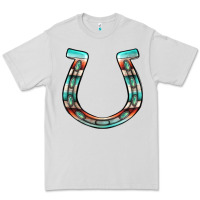 Dove Grey serape turquoise horseshoe Premium Tee - Jasminsmagicworld