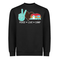 Black Peace Love Camp Heavyweight Sweatshirt - Bettercallsaul