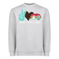 Heather Grey Peace Love Camp Heavyweight Sweatshirt - Bettercallsaul
