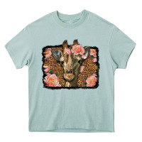 Arona Western Floral Giraffe Heavy Core Tee - LillyAllenDesigns