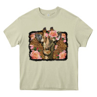 Western Floral Giraffe Heavy Core Tee | Teevron