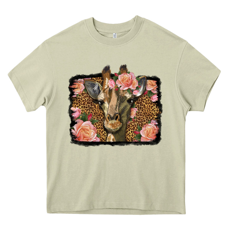 Western Floral Giraffe Heavy Core Tee by LillyAllenDesigns | Teevron
