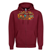 Burgundy gather here with grateful hearts Zipper Hoodie - CowGirlArtShop
