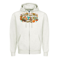 Oatmeal Heather gather here with grateful hearts Zipper Hoodie - CowGirlArtShop
