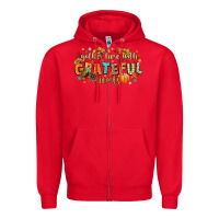 Red gather here with grateful hearts Zipper Hoodie - CowGirlArtShop