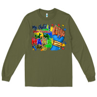 Army Green my child is non verbal but his mama aint afro Long Sleeve Tee - RanaPortraitStore