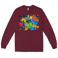 Burgundy my child is non verbal but his mama aint afro Long Sleeve Tee - RanaPortraitStore