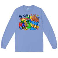 Colony Blue my child is non verbal but his mama aint afro Long Sleeve Tee - RanaPortraitStore