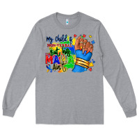 Heather Grey my child is non verbal but his mama aint afro Long Sleeve Tee - RanaPortraitStore