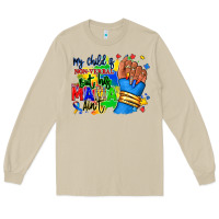 Mushroom my child is non verbal but his mama aint afro Long Sleeve Tee - RanaPortraitStore