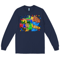 Navy my child is non verbal but his mama aint afro Long Sleeve Tee - RanaPortraitStore