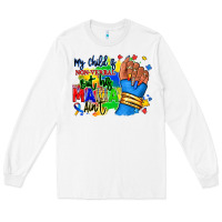 White my child is non verbal but his mama aint afro Long Sleeve Tee - RanaPortraitStore
