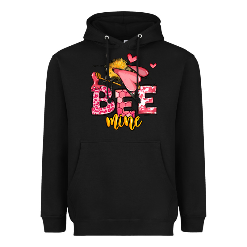 Bee Mine Valentines Day Heavyweight Hoodie by OliviaCreatesArt | Teevron