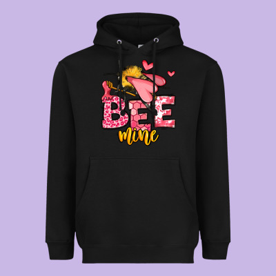 Bee Mine Valentines Day Heavyweight Hoodie Designed By Oliviacreatesart
