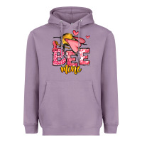 Lavender Bee Mine Valentines Day Heavyweight Hoodie - OliviaCreatesArt