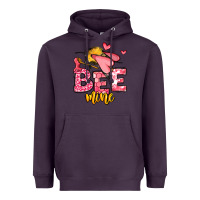 Plum Bee Mine Valentines Day Heavyweight Hoodie - OliviaCreatesArt