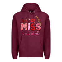 Burgundy little miss valentine Premium Hoodie - OliviaCreatesArt