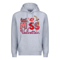 Heather Grey little miss valentine Premium Hoodie - OliviaCreatesArt