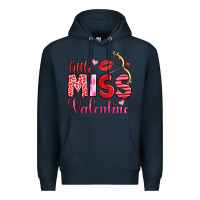 Navy little miss valentine Premium Hoodie - OliviaCreatesArt