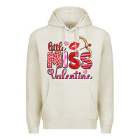 Oatmeal Heather little miss valentine Premium Hoodie - OliviaCreatesArt