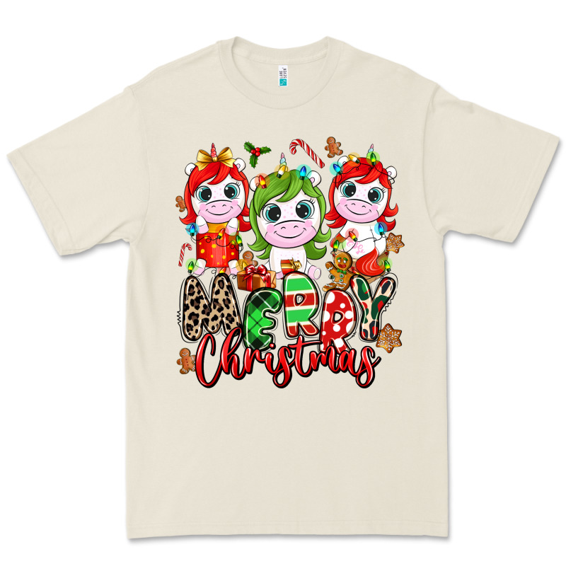 Merry Christmas Unicorns Premium Tee by NancyCooperArtShop | Teevron