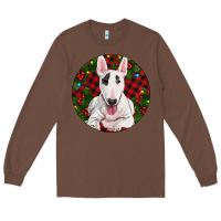 Chestnut Christmas Bull Terrier Long Sleeve Tee - RanaPortraitStore