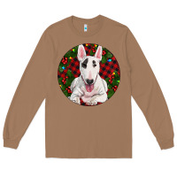 Toasted Coconut Christmas Bull Terrier Long Sleeve Tee - RanaPortraitStore