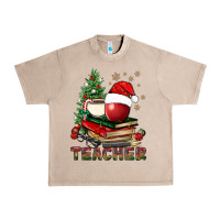 French Oak Teacher With Christmas Tree Urban Heavy Tee - BundleAndBundleShop