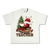 Pistachio Teacher With Christmas Tree Urban Heavy Tee - BundleAndBundleShop
