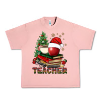Salmon Teacher With Christmas Tree Urban Heavy Tee - BundleAndBundleShop