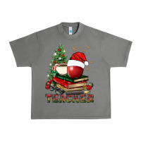 Teacher With Christmas Tree Urban Heavy Tee | Teevron