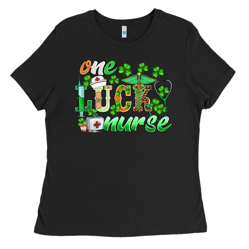 St.patricks One Lucky Nurse Ladies Tee by BarkalooDesign | Teevron