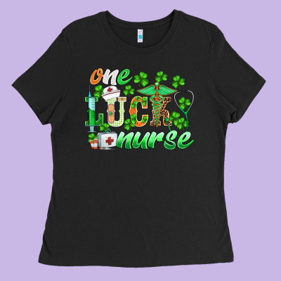 St.patricks One Lucky Nurse Ladies Tee Designed By Barkaloodesign