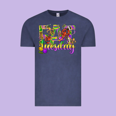 Mardi Gras Fat Tuesday Vintage Tee Designed By Bundleandbundleshop
