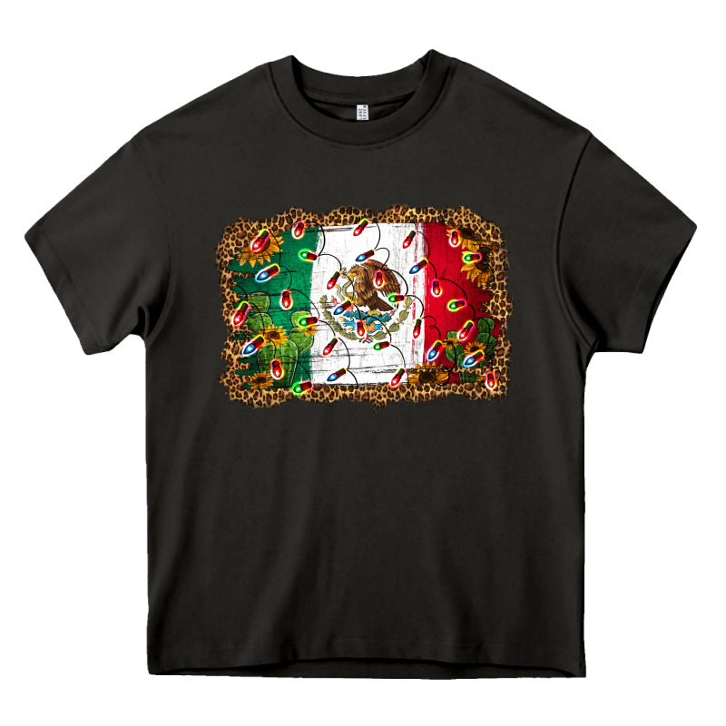 Christmas Lights Mexican Flag Heavy Core Tee by Jasminsmagicworld | Teevron