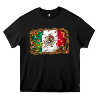 Black Christmas lights Mexican flag Heavy Core Tee - Jasminsmagicworld