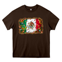 Chocolate Brown Christmas lights Mexican flag Heavy Core Tee - Jasminsmagicworld