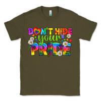 Army Green LGBTQ+ Don't Hide Your Pride Classic Tee - BundleAndBundleShop
