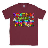 Burgundy LGBTQ+ Don't Hide Your Pride Classic Tee - BundleAndBundleShop