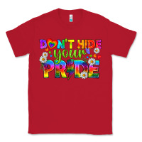 Red LGBTQ+ Don't Hide Your Pride Classic Tee - BundleAndBundleShop
