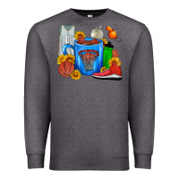 Charcoal Heather Basketball Coffee cup Premium Sweatshirt - FaDigitalArtStudio
