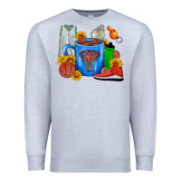 Heather Grey Basketball Coffee cup Premium Sweatshirt - FaDigitalArtStudio