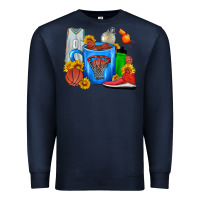Navy Basketball Coffee cup Premium Sweatshirt - FaDigitalArtStudio