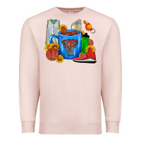Pale Pink Basketball Coffee cup Premium Sweatshirt - FaDigitalArtStudio