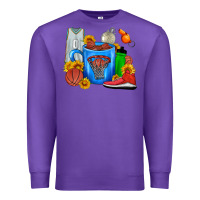 Purple Basketball Coffee cup Premium Sweatshirt - FaDigitalArtStudio