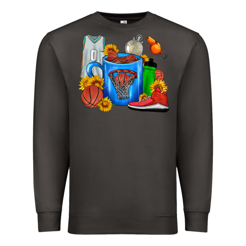 Basketball Coffee Cup Premium Sweatshirt by FaDigitalArtStudio | Teevron