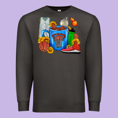 Basketball Coffee Cup Premium Sweatshirt Designed By Fadigitalartstudio