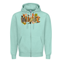 Seafoam fall nurse Zipper Hoodie - CowGirlArtShop